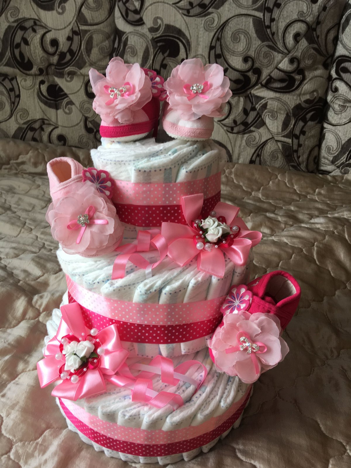 Торт из памперсов на выписку