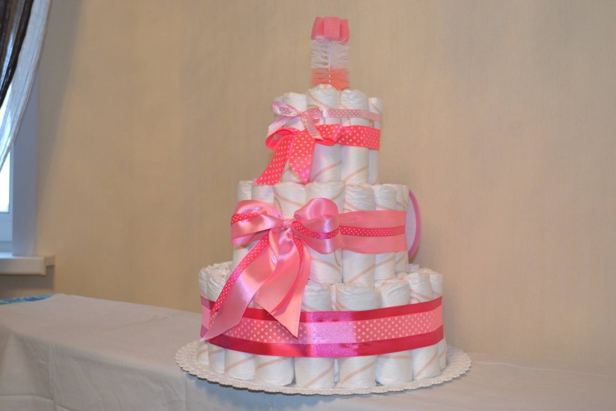 Торт из памперсов мастер класс
