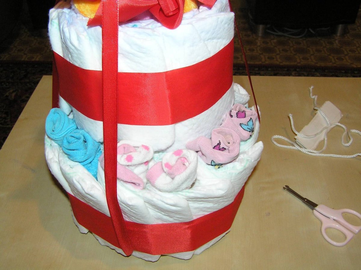Торт из подгузников