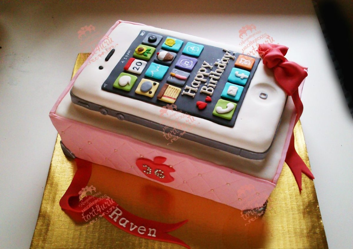 Торт в виде телефона