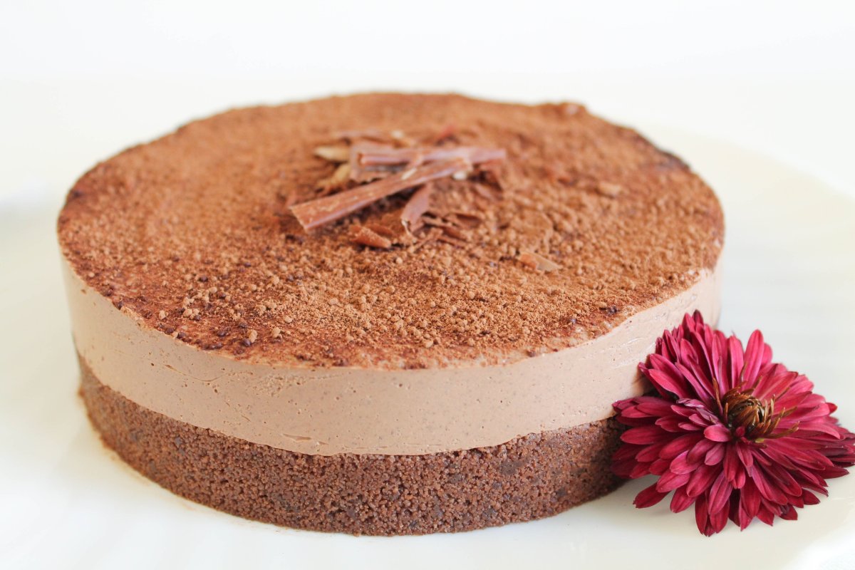 Торт шоколадно-банановый с чизкейком