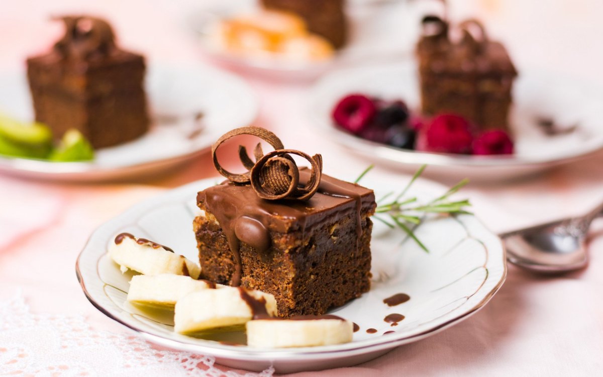 Шоколадно-банановый Брауни-чизкейк