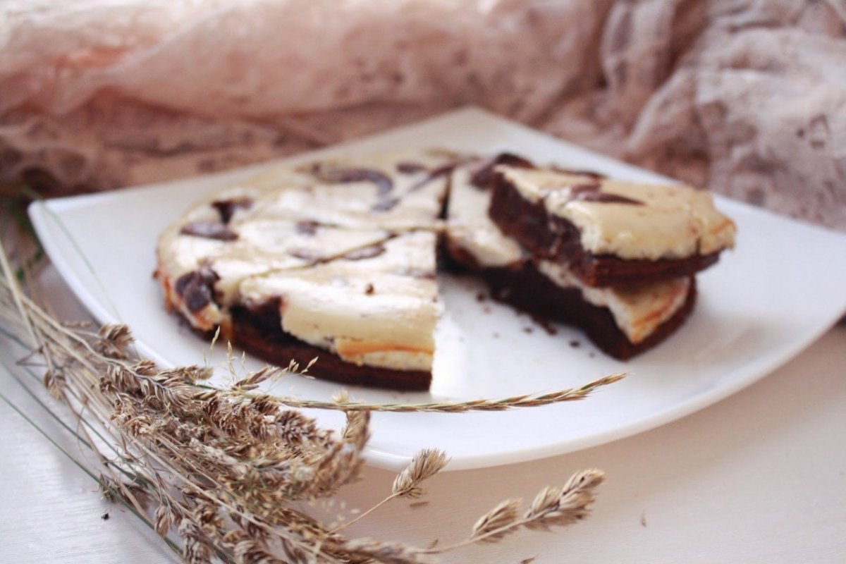 Шоколадно банановый чизкейк