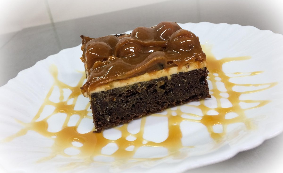 Торт Брауни с кремом из маскарпоне