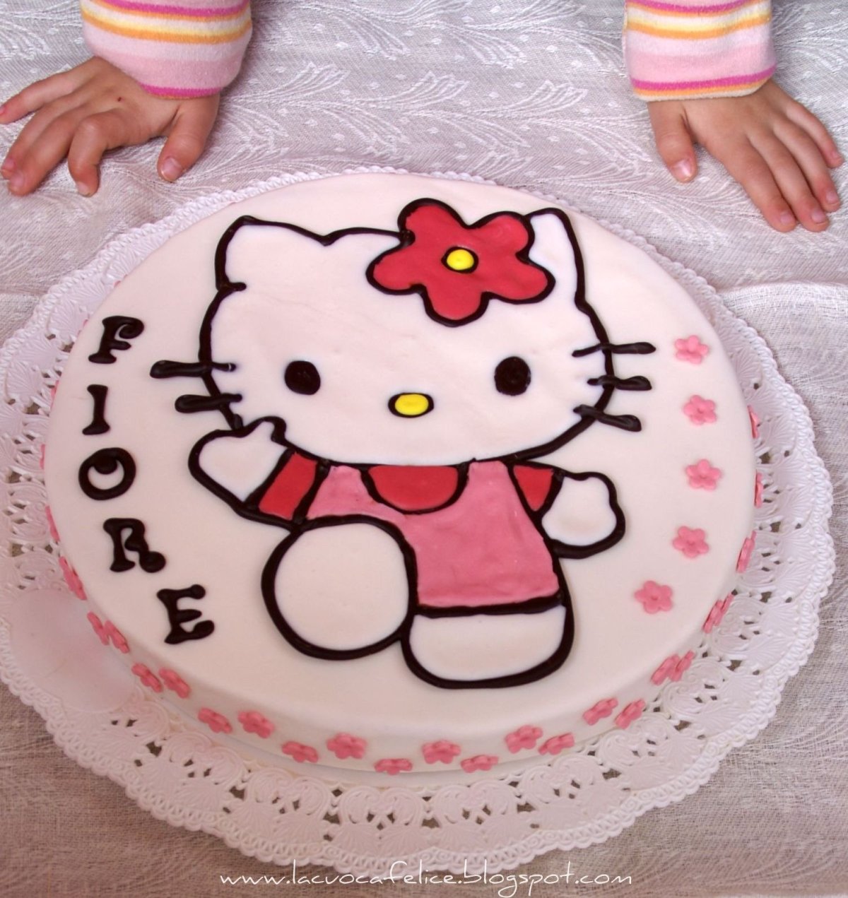 Детский торт в стиле hello Kitty