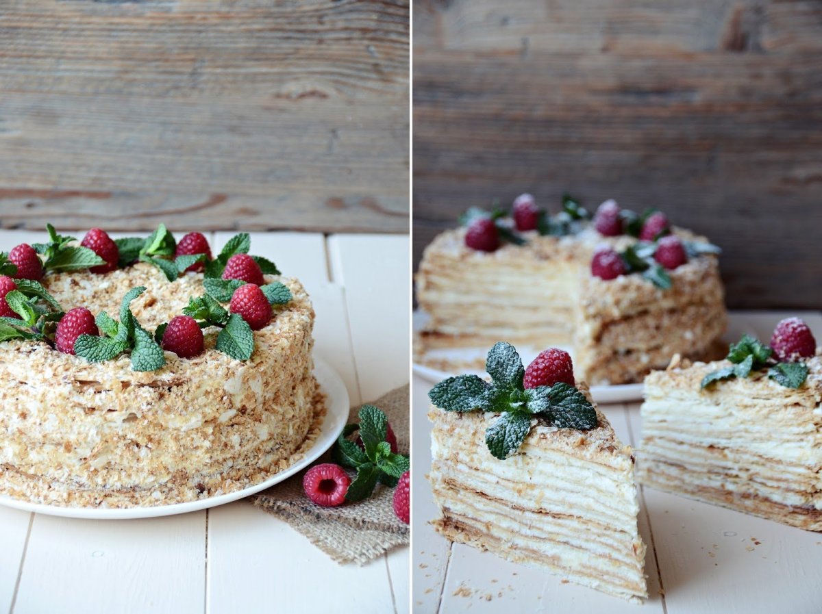 Слоеный торт медовик