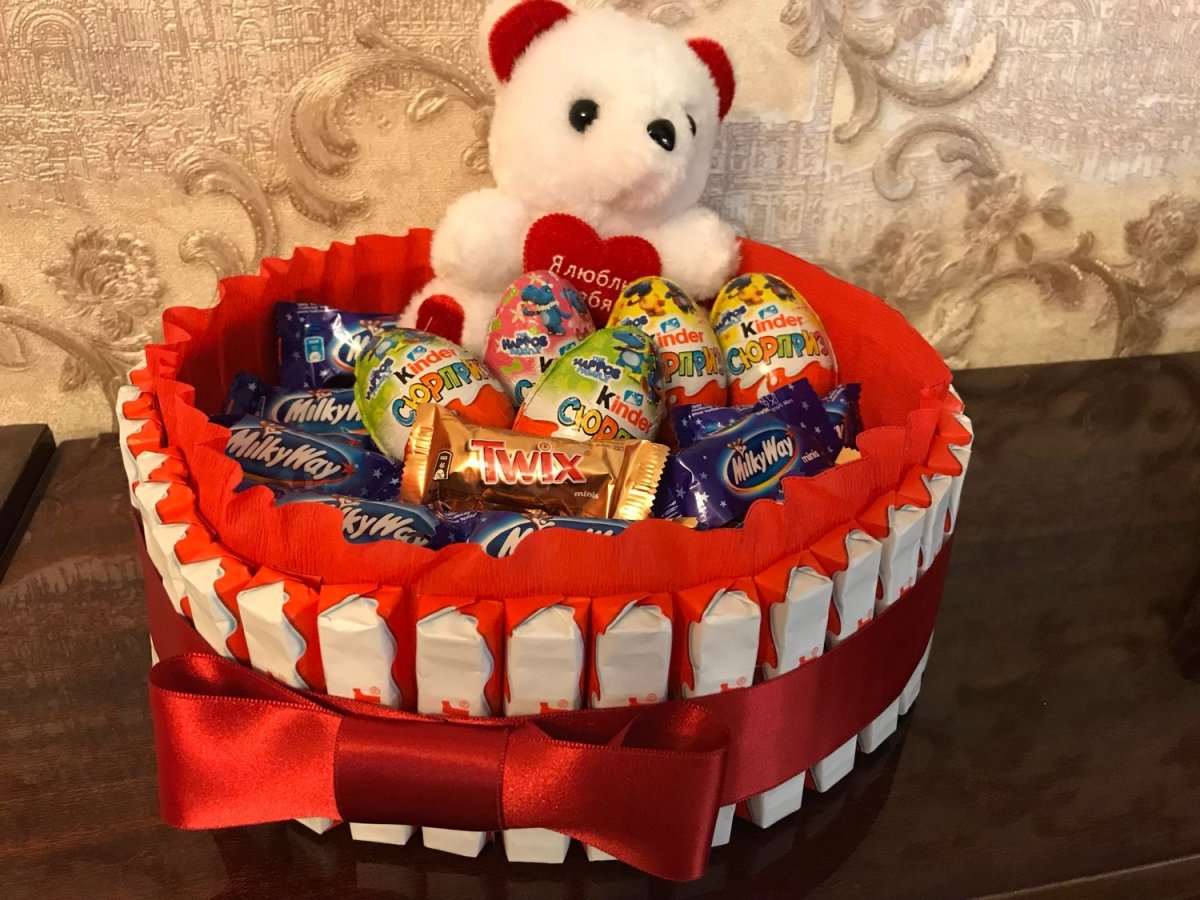 Торт из конфет ребенку