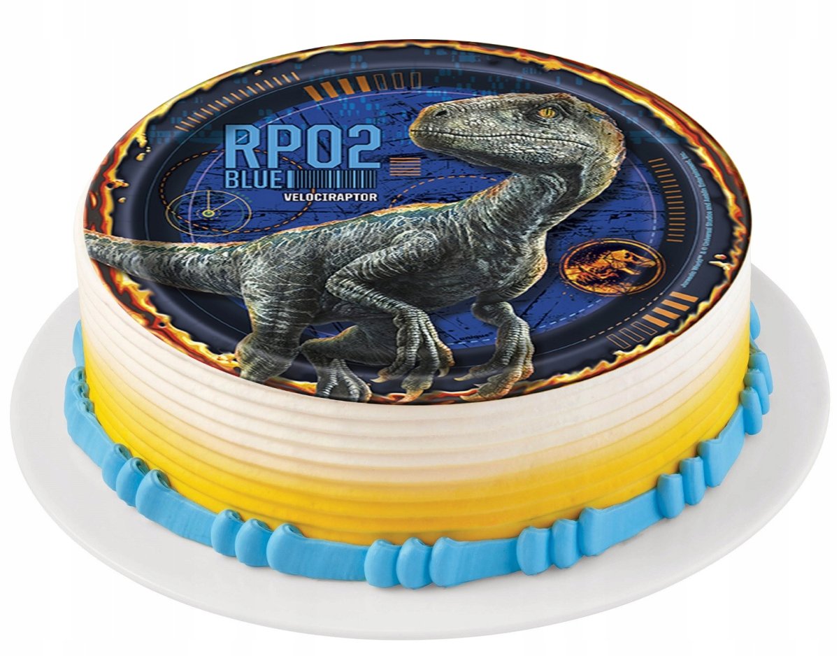 Прямоугольный торт с динозаврами