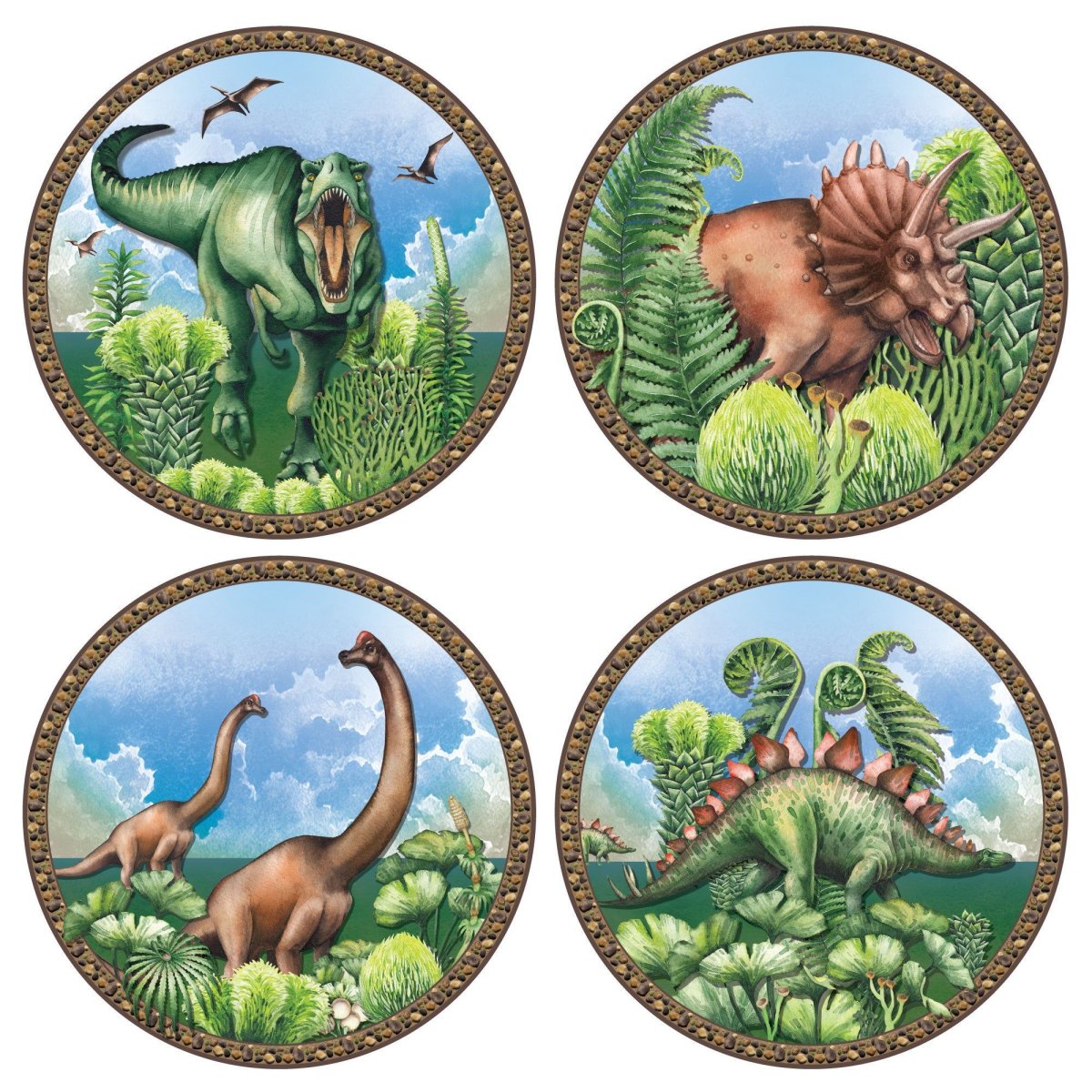 Торт с динозаврами