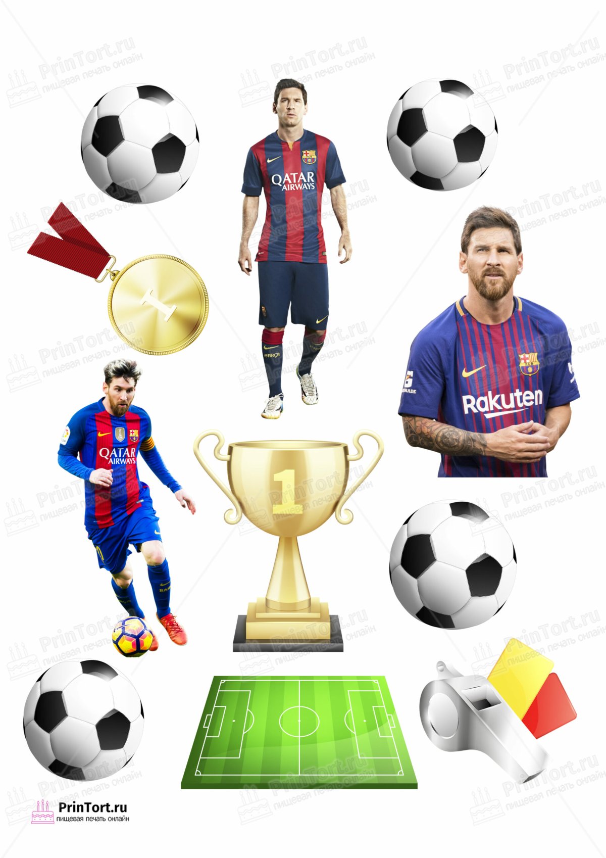 Футбольные топперы на торт