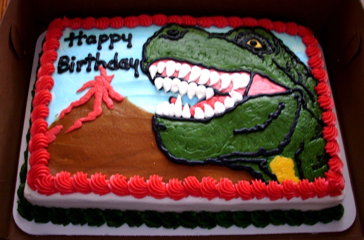 Цифра 4 в стиле динозавров