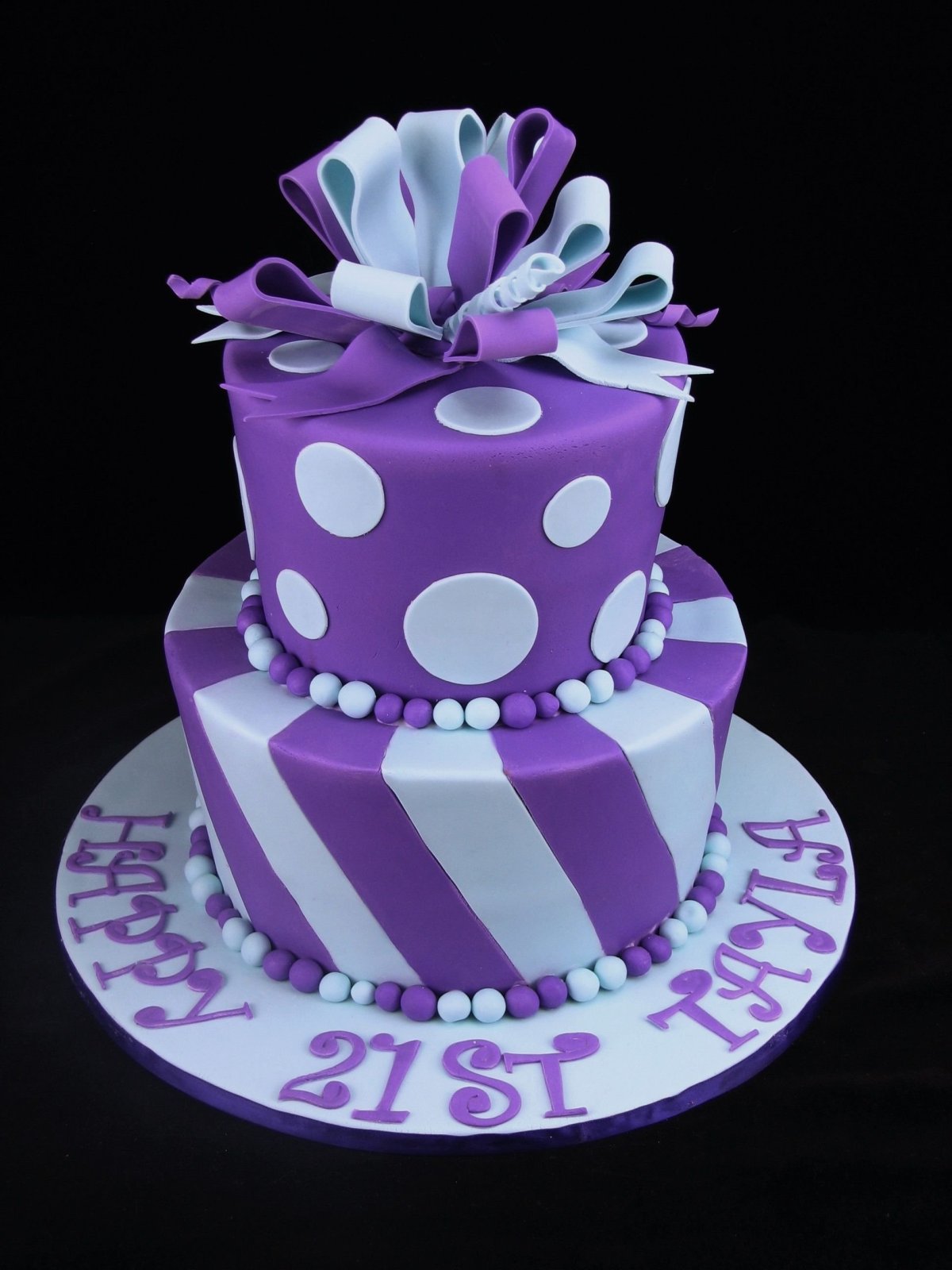 Торт фиолетовый детский