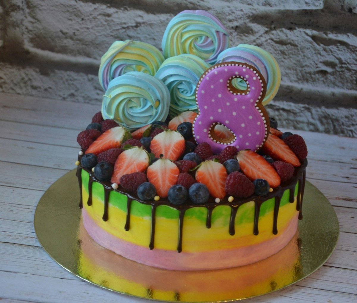 Детский торт без мастики