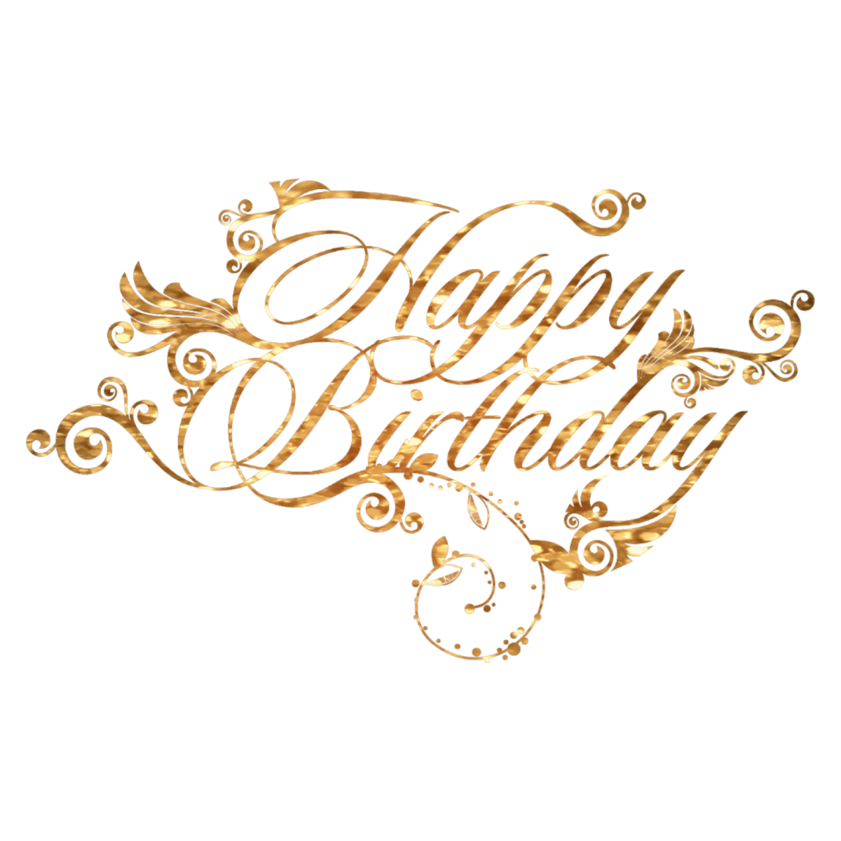 Happy Birthday золотым