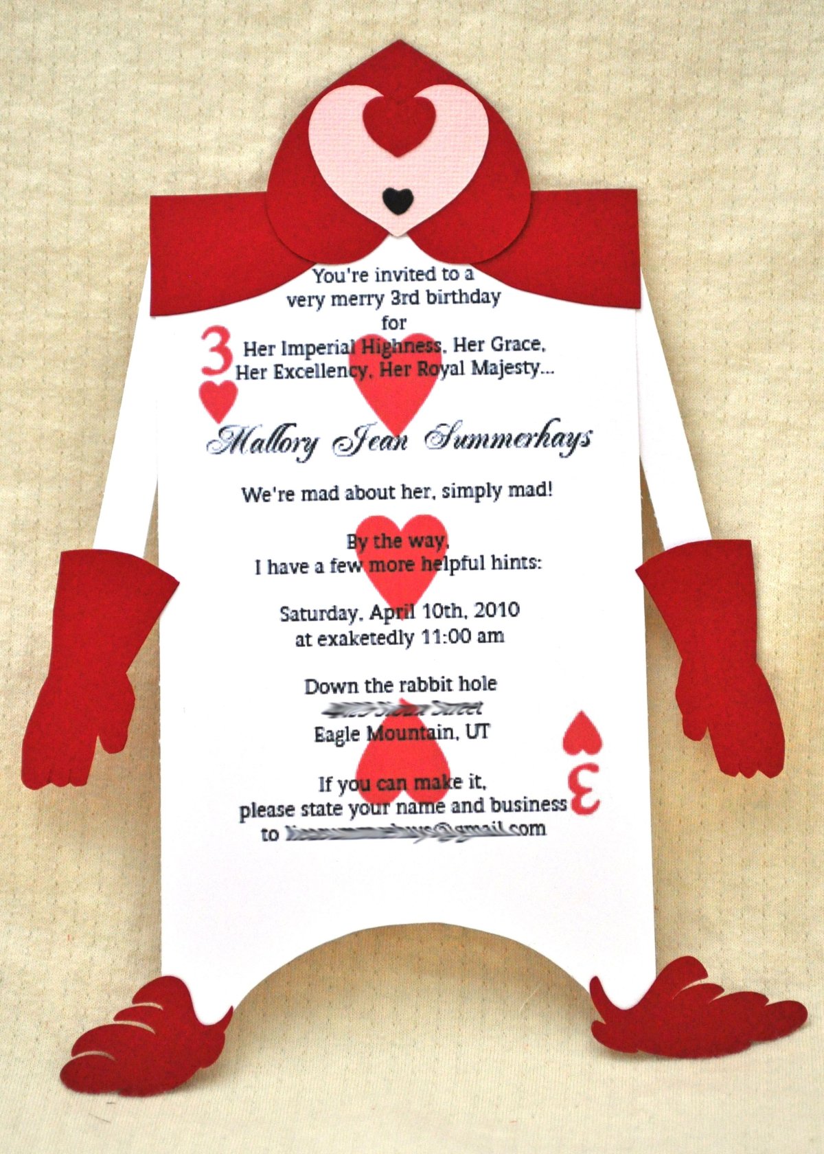 Приглашение на др в стиле Алиса в стране чудес