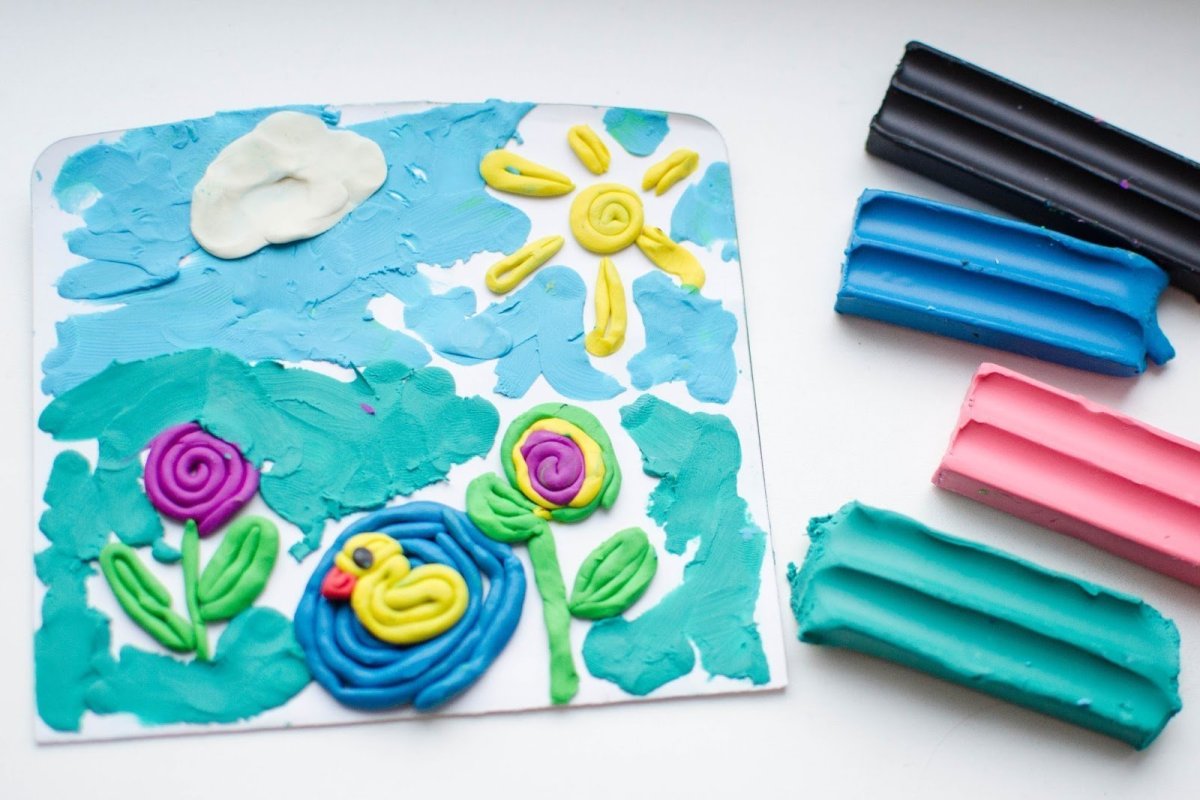 Открытка с пластилином