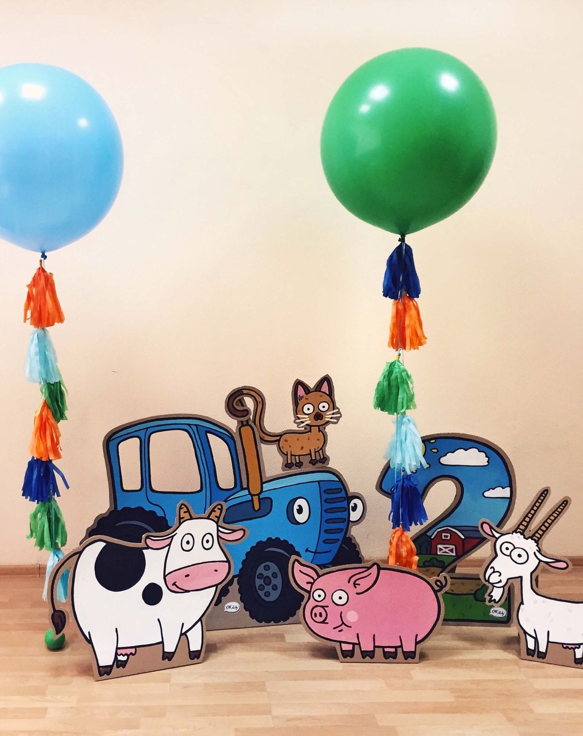 Торт на 2 годика мальчику синий трактор