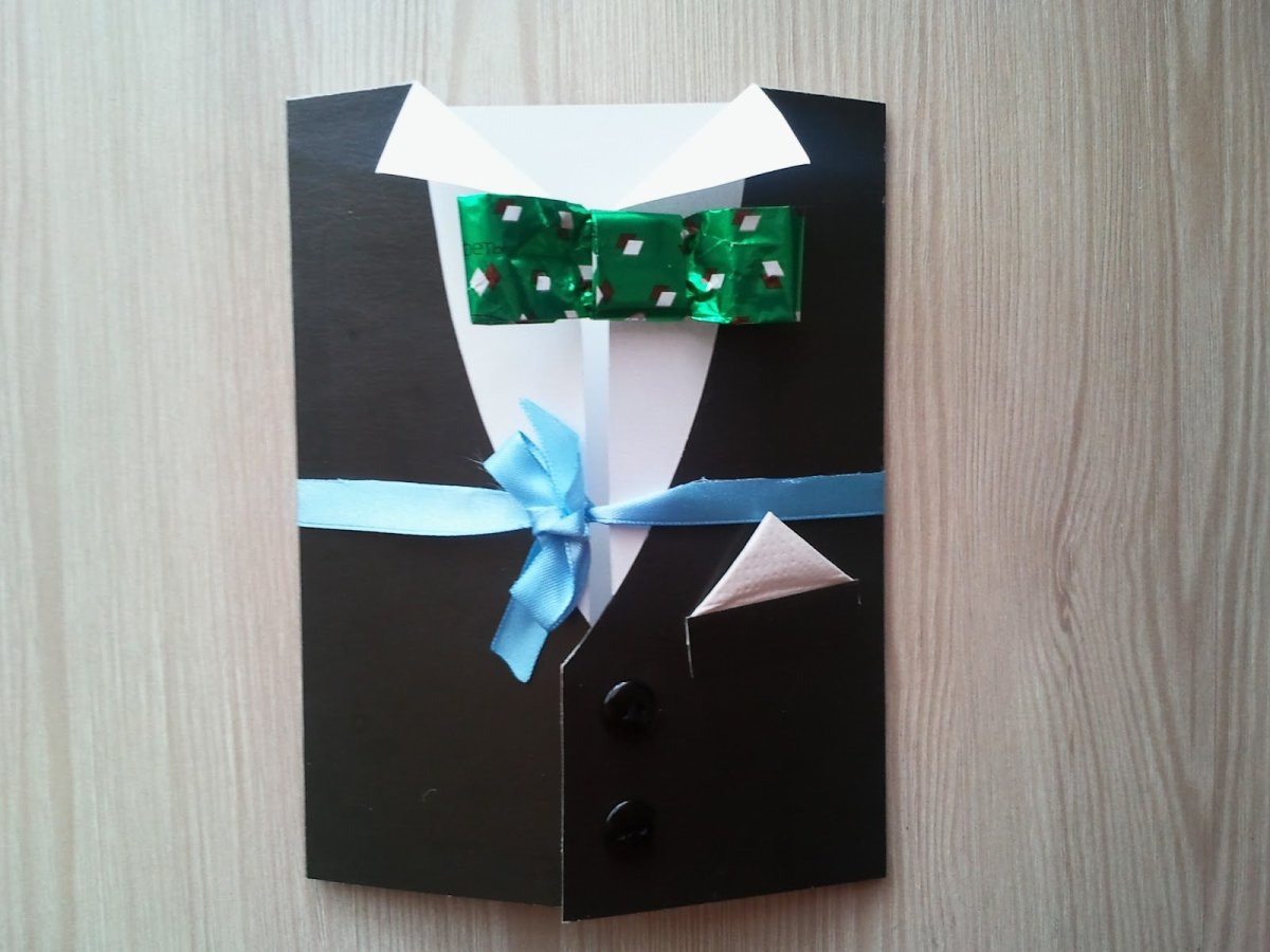 Легкая открытка папе на день рождения