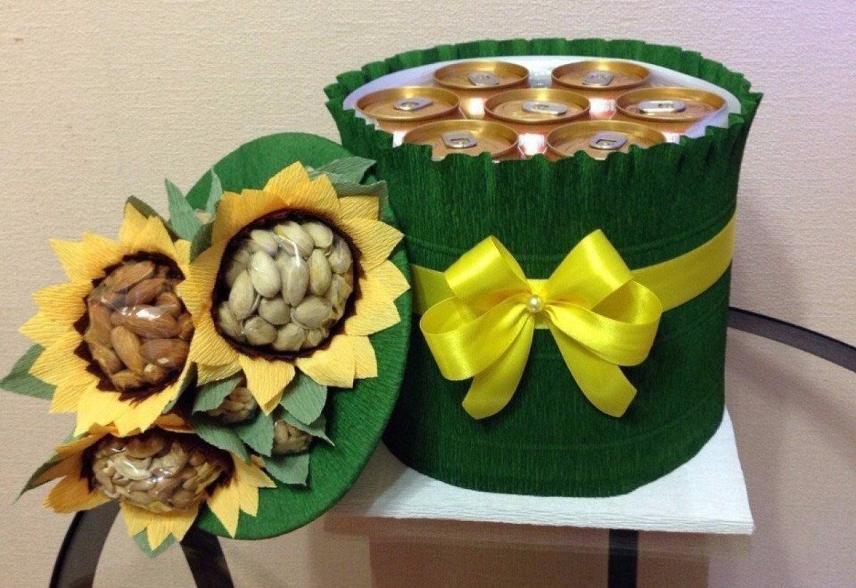 Подарок из конфет