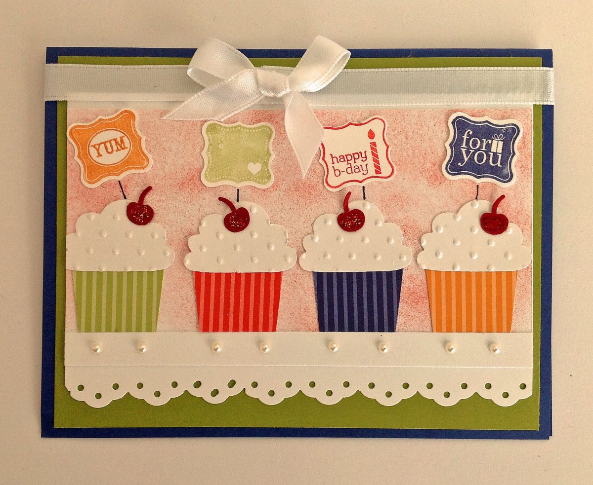 Открытка с кексом своими руками