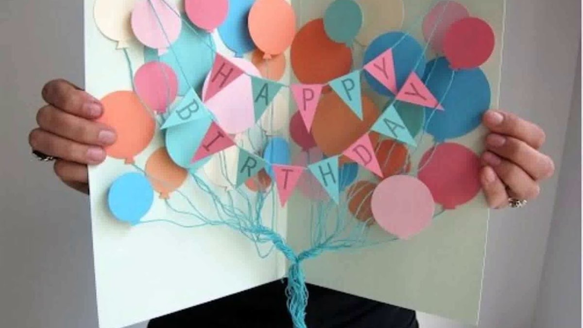 Открытка на день рождения своими руками
