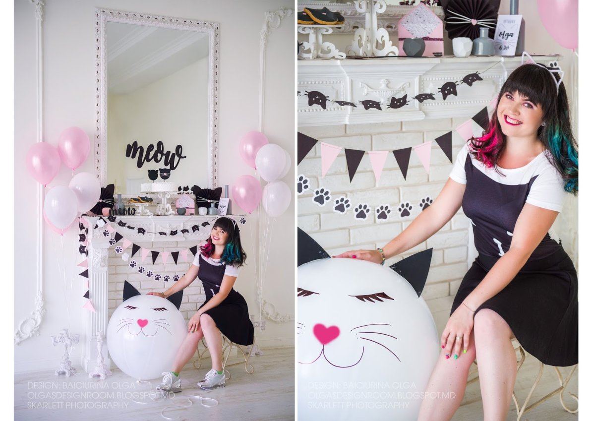 Кошачья вечеринка для детей