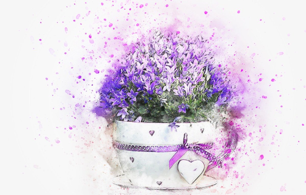 Акварельные цветы открытка