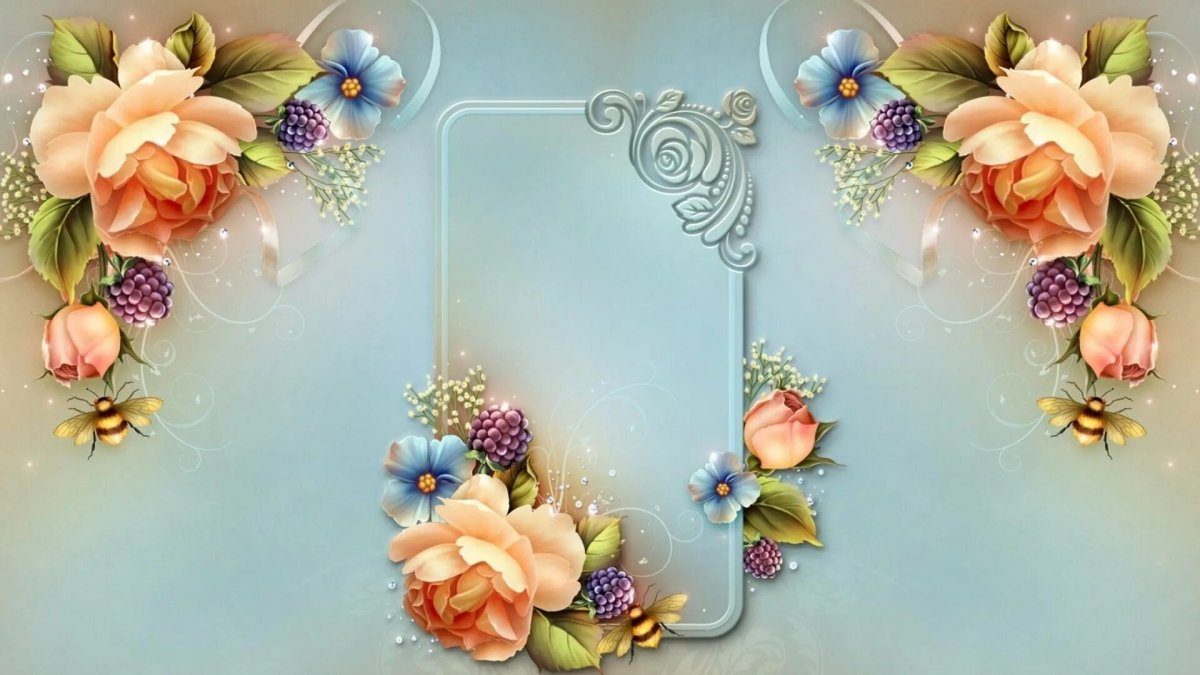 Фоновые цветы для открытки