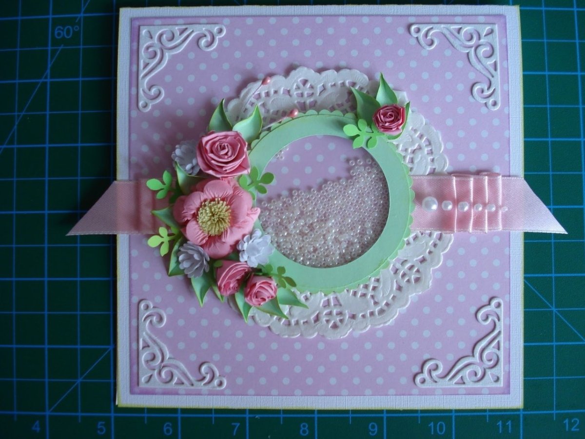 Открытка с шейкером Скрапбукинг