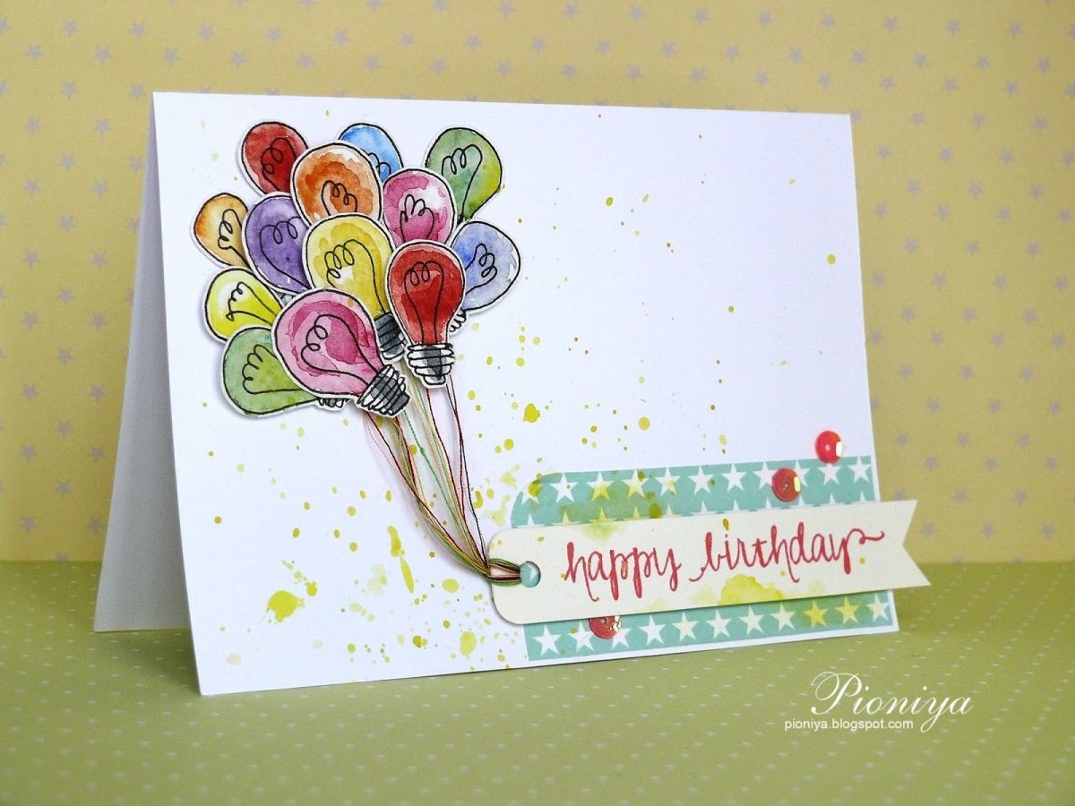 Украсить открытку на день рождения