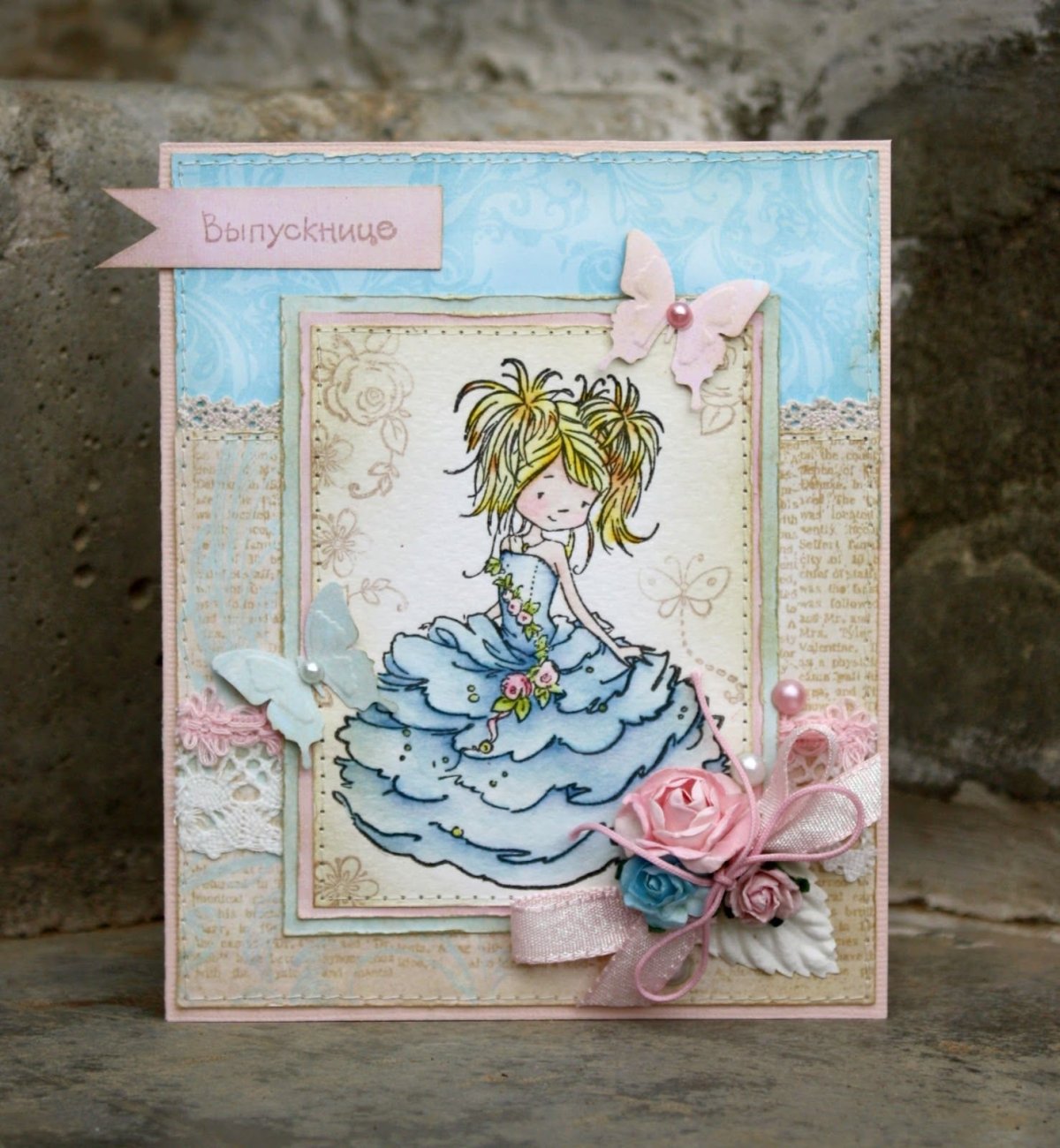 Открытка для девочки своими руками