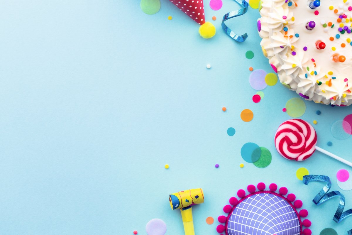 Фон день рождения вид сверху