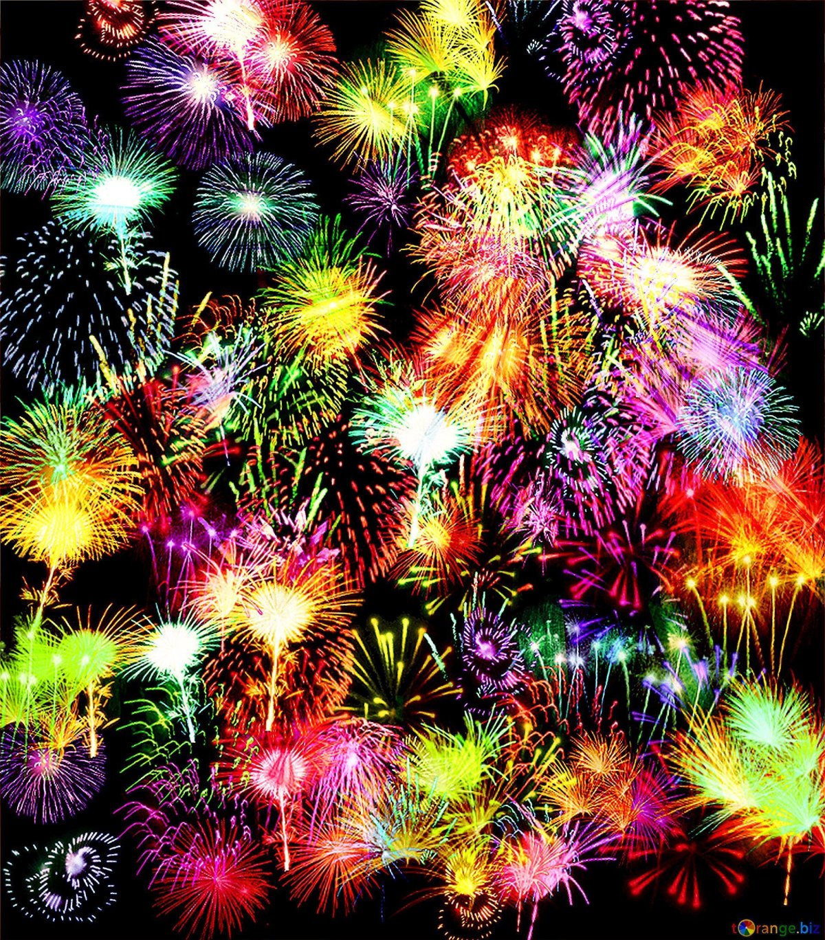 Открытка салют с днем рождения