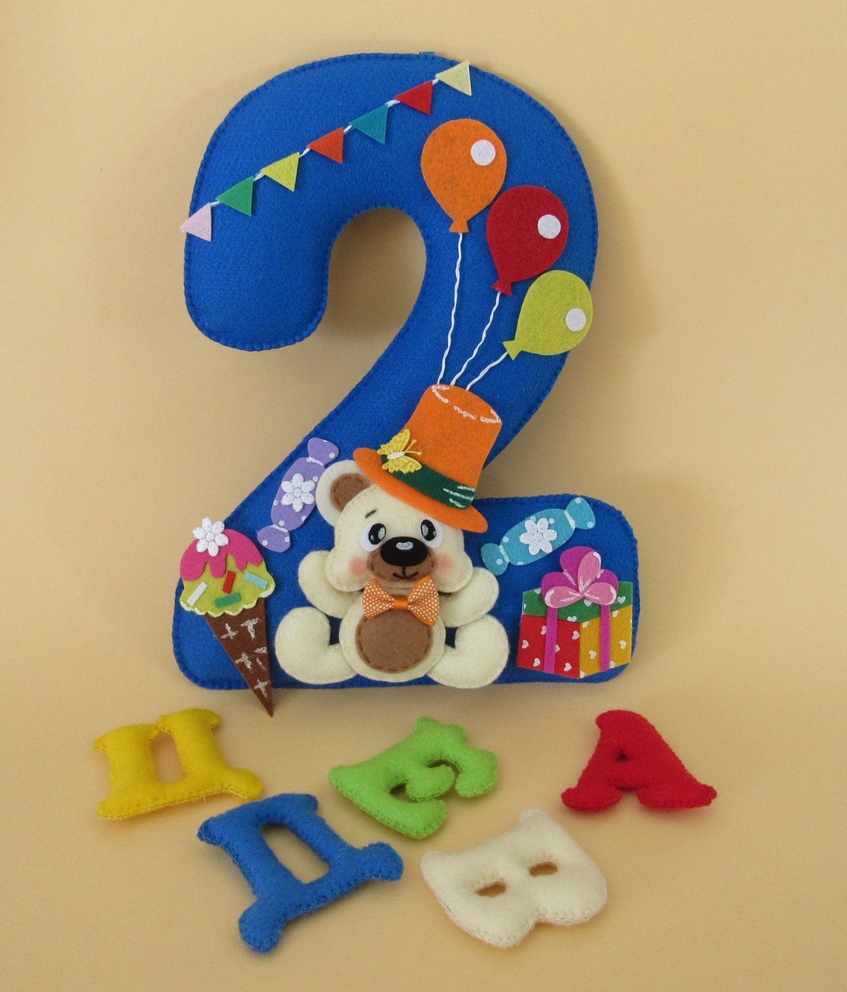 Цифры из фетра