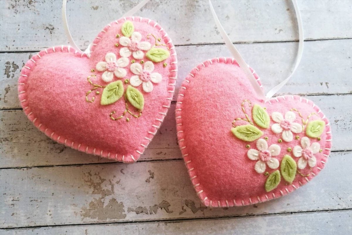 Валентинки из фетра