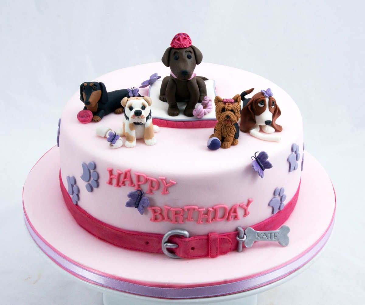 Торт собачка для девочки на день рождения