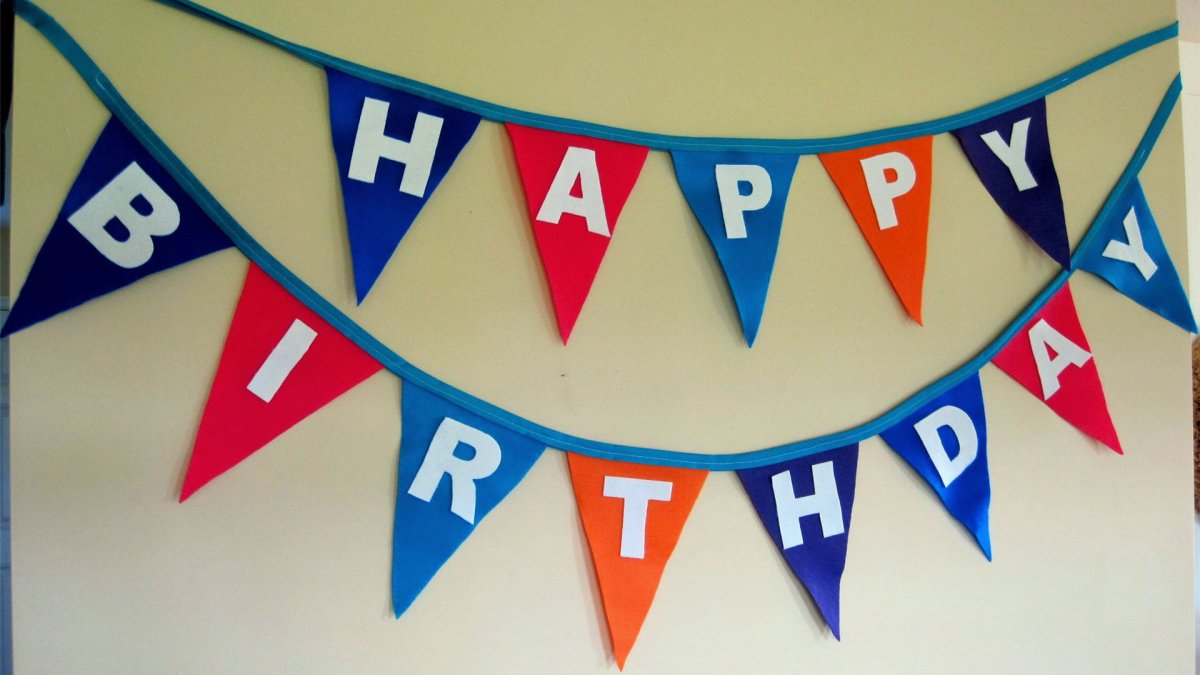 Плакат растяжка с днем рождения