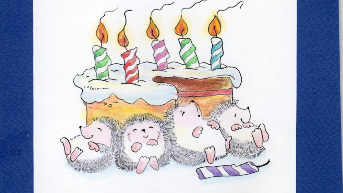 Праздничный Ежик