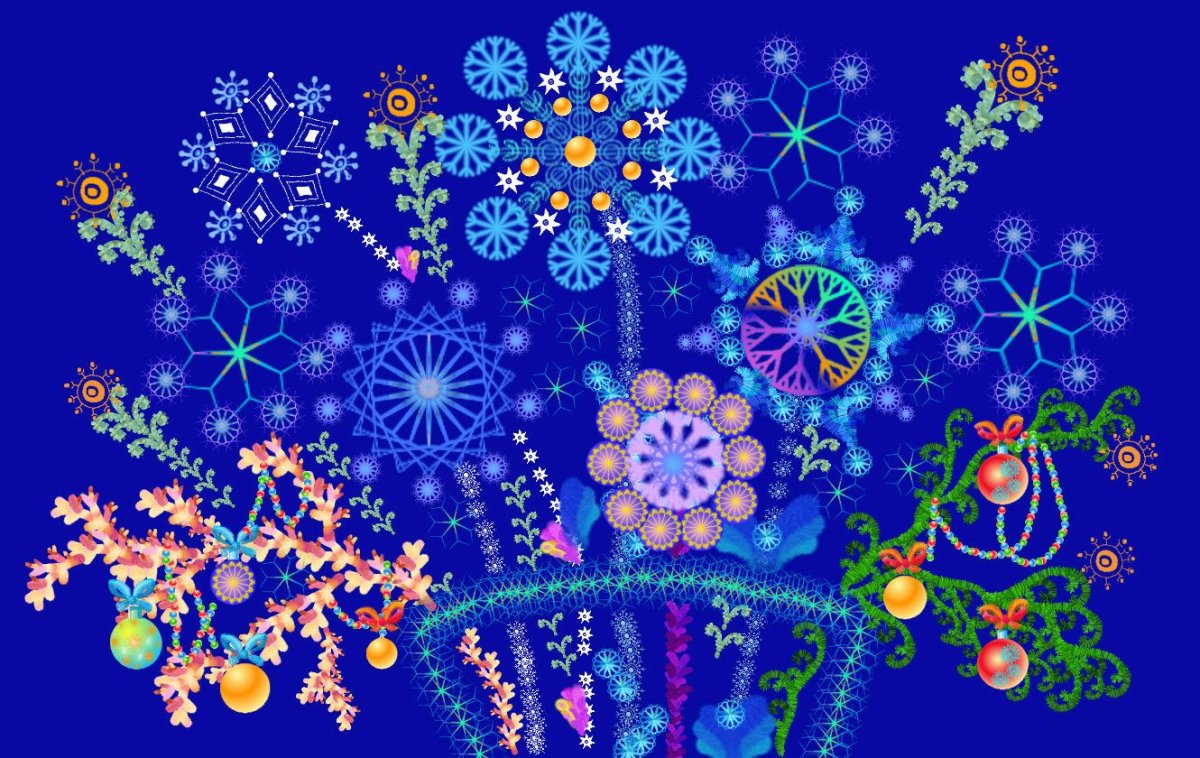 Рисование зимние цветы