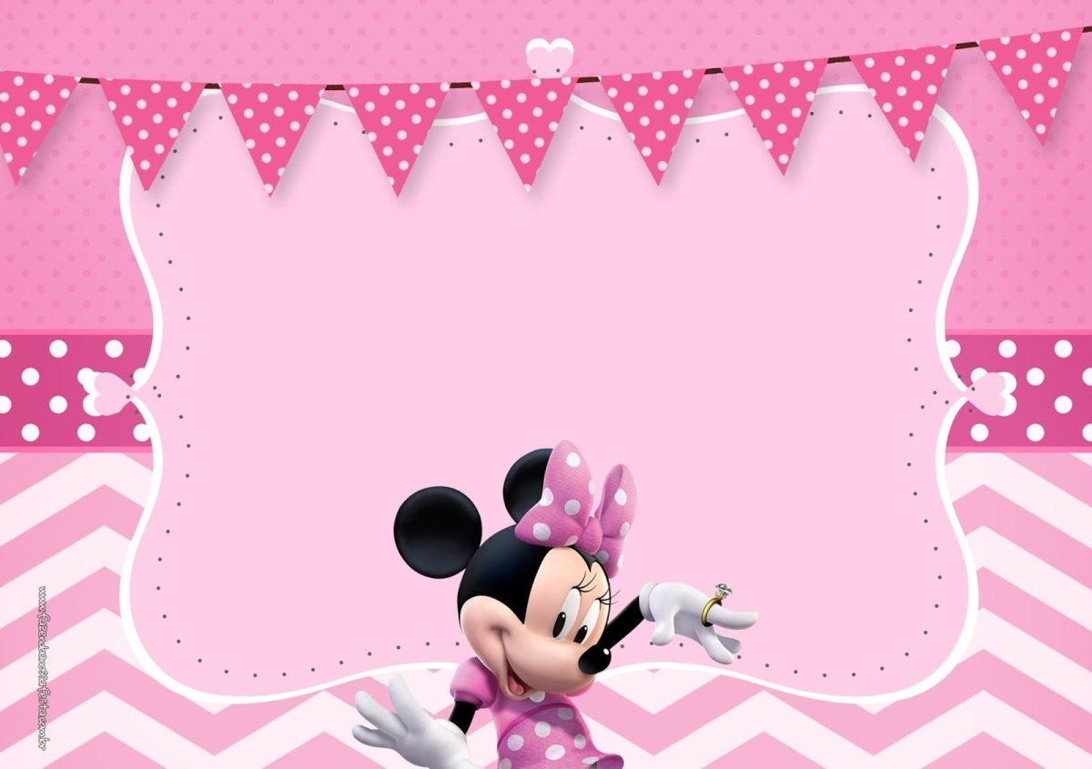 Приглашение на день рождения ребенка Минни Маус