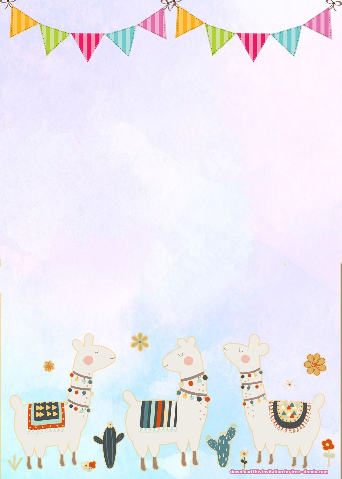 Фон для пригласительных детские