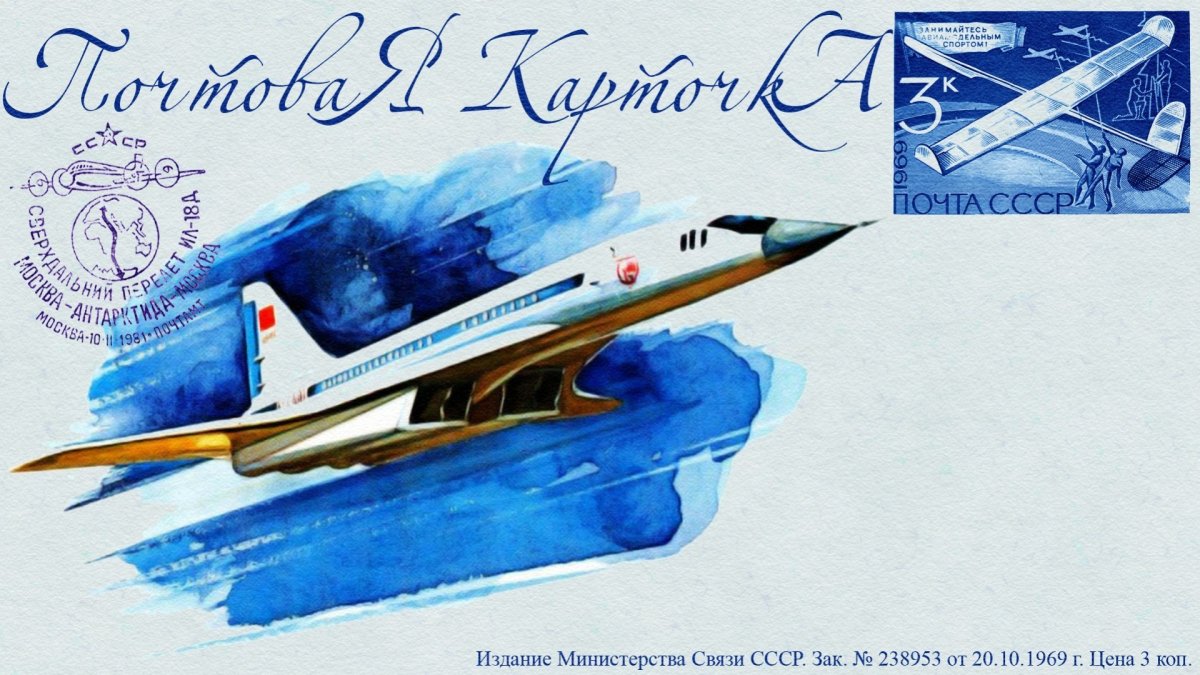 Открытка с днем рождения с самолетом