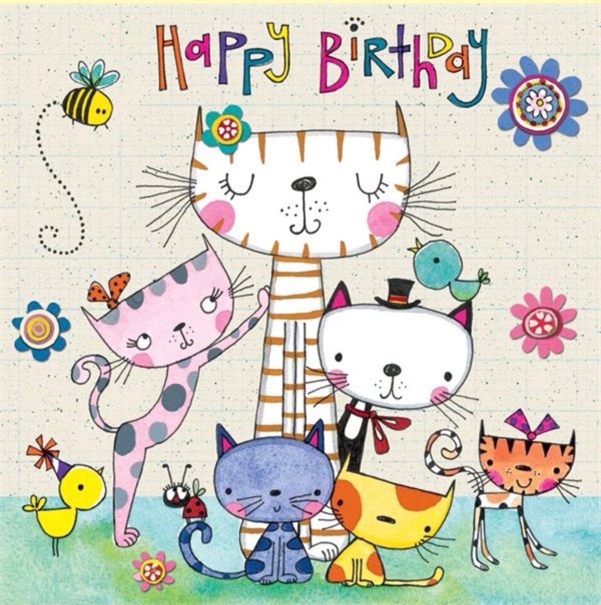 Открытки с днем рождения с котами