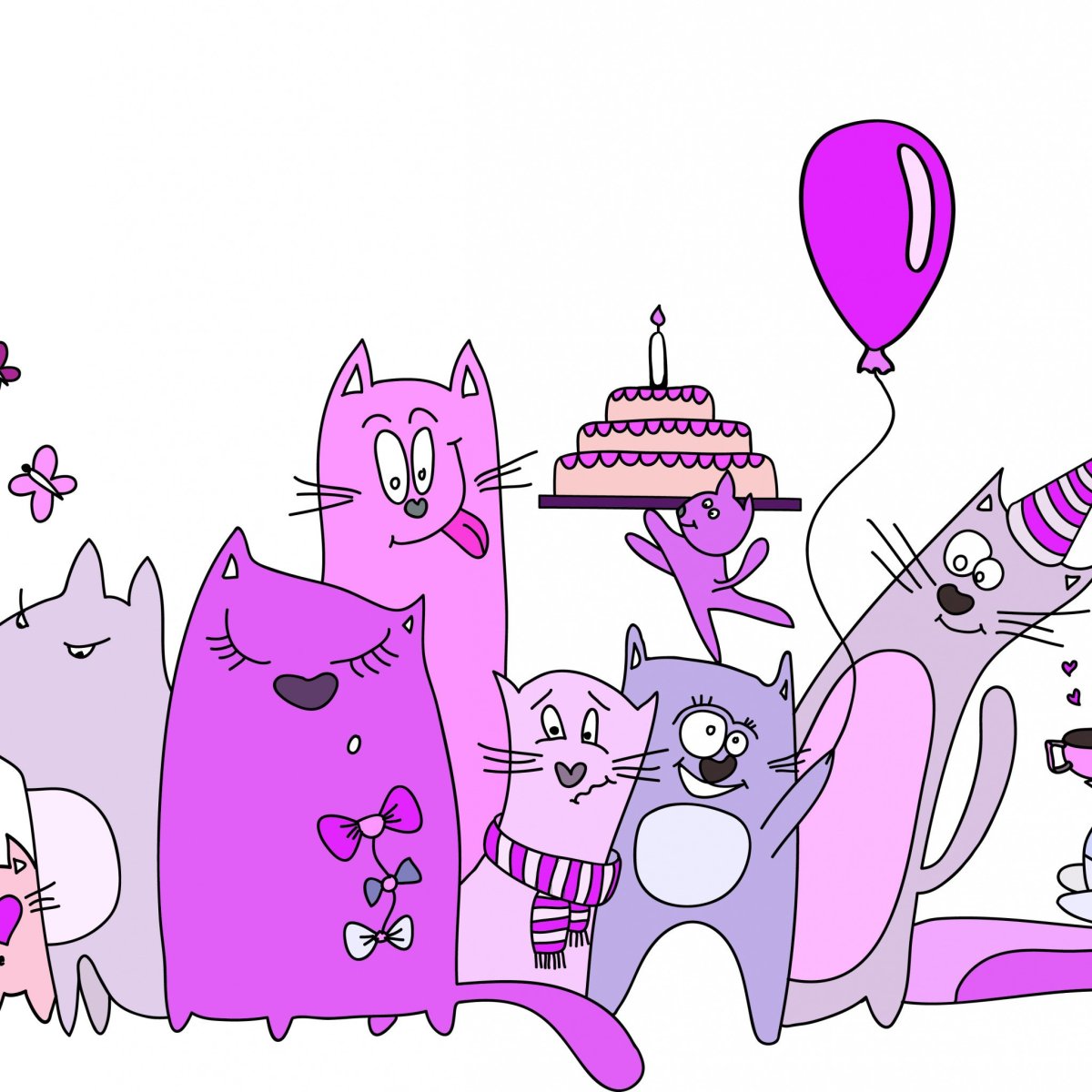 Девушка задувает свечи на торте