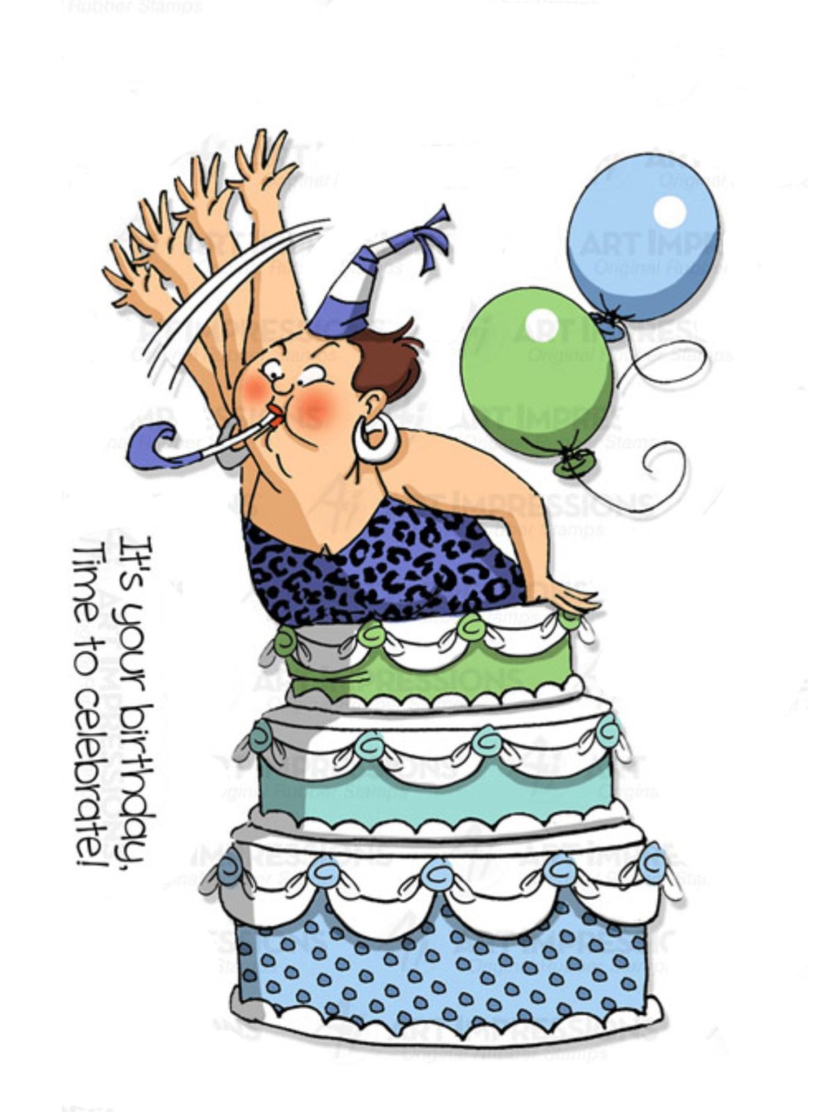 Карикатура с днем рождения женщине