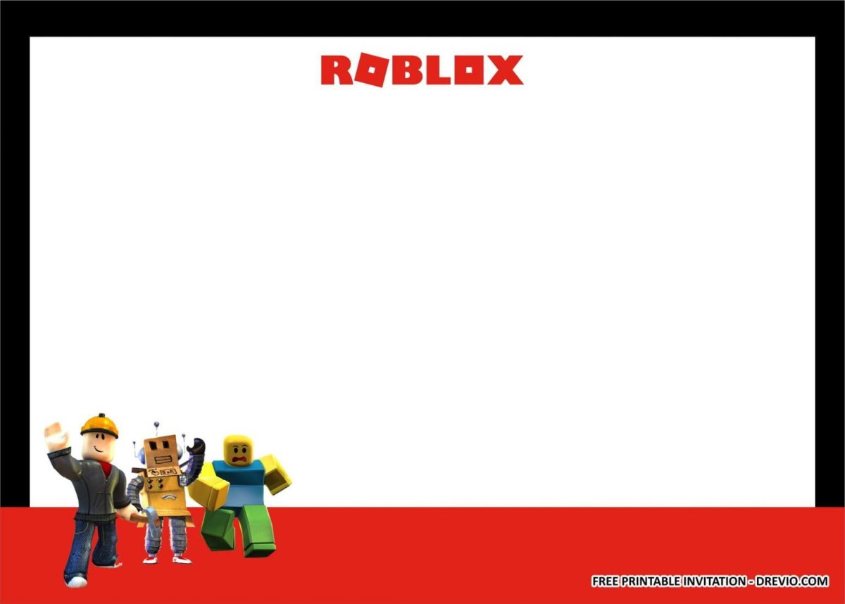 Приглашение на день рождения Roblox