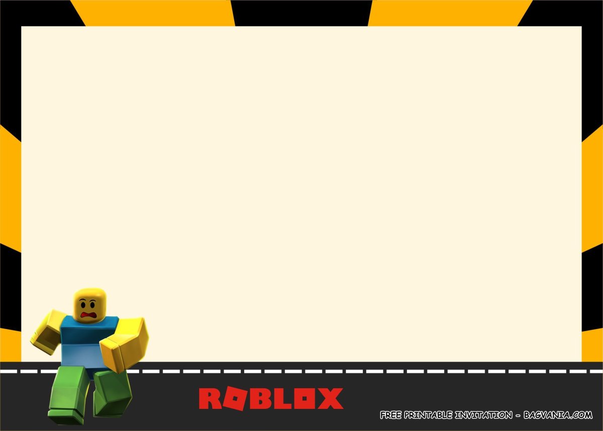 Приглашение на день рождения Roblox