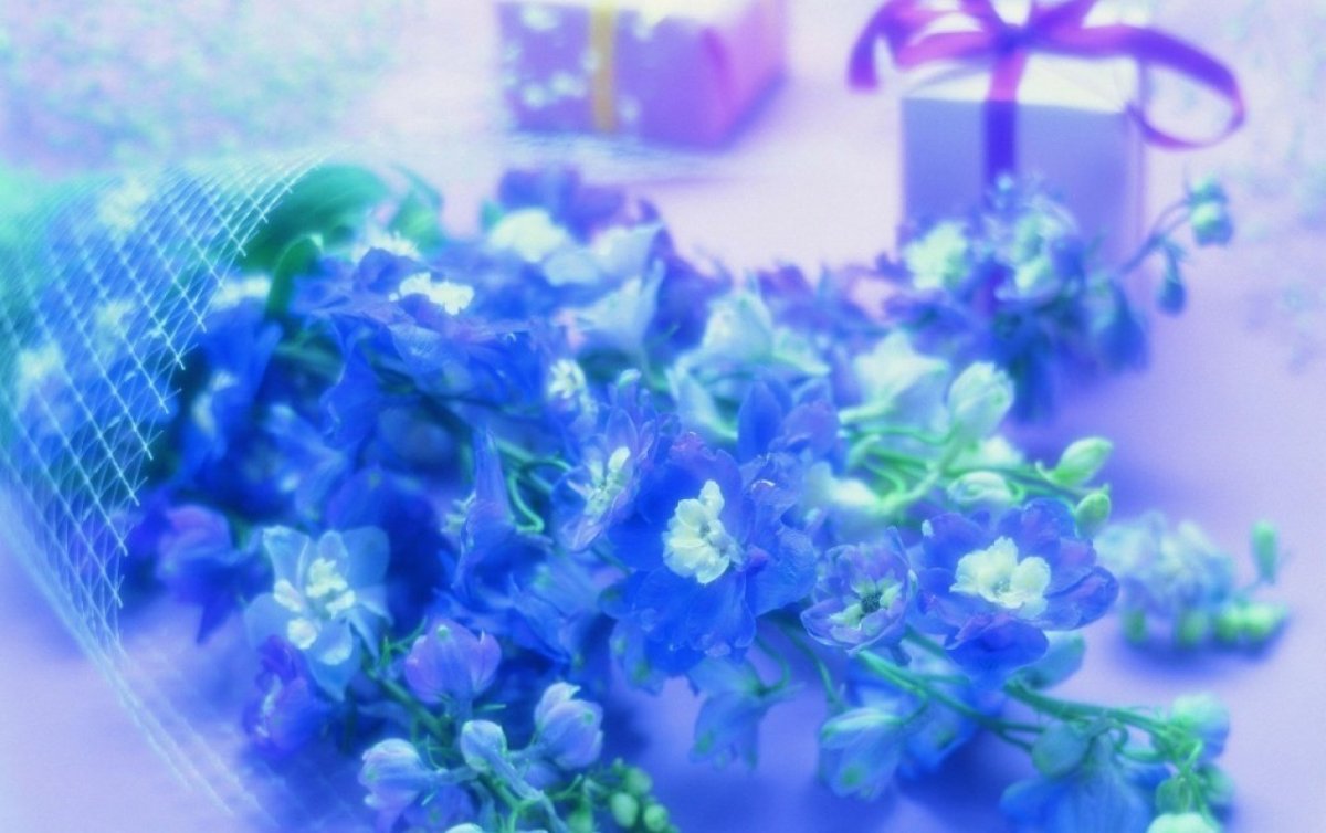 Голубые розы букет