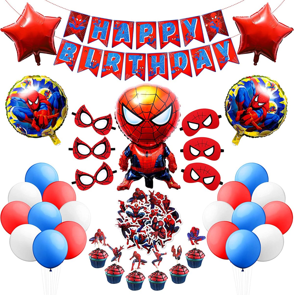 Баннер человек паук на день рождения