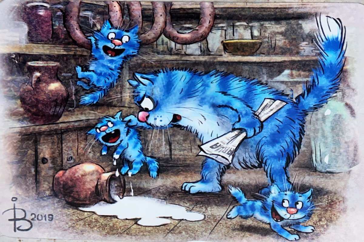 Синий кот Ирины Зенюк